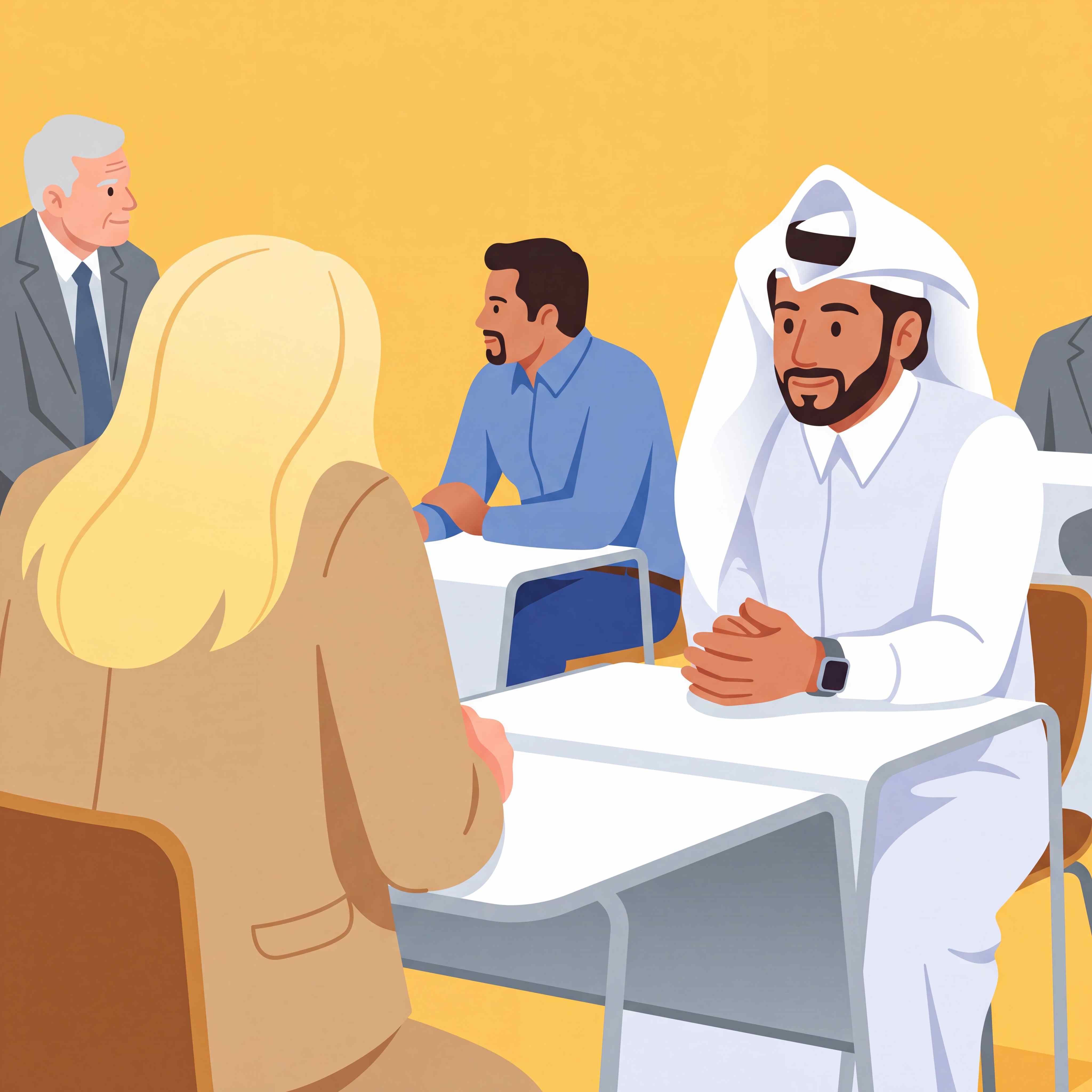 A student discussing his degree plan with an academic advisor across a table