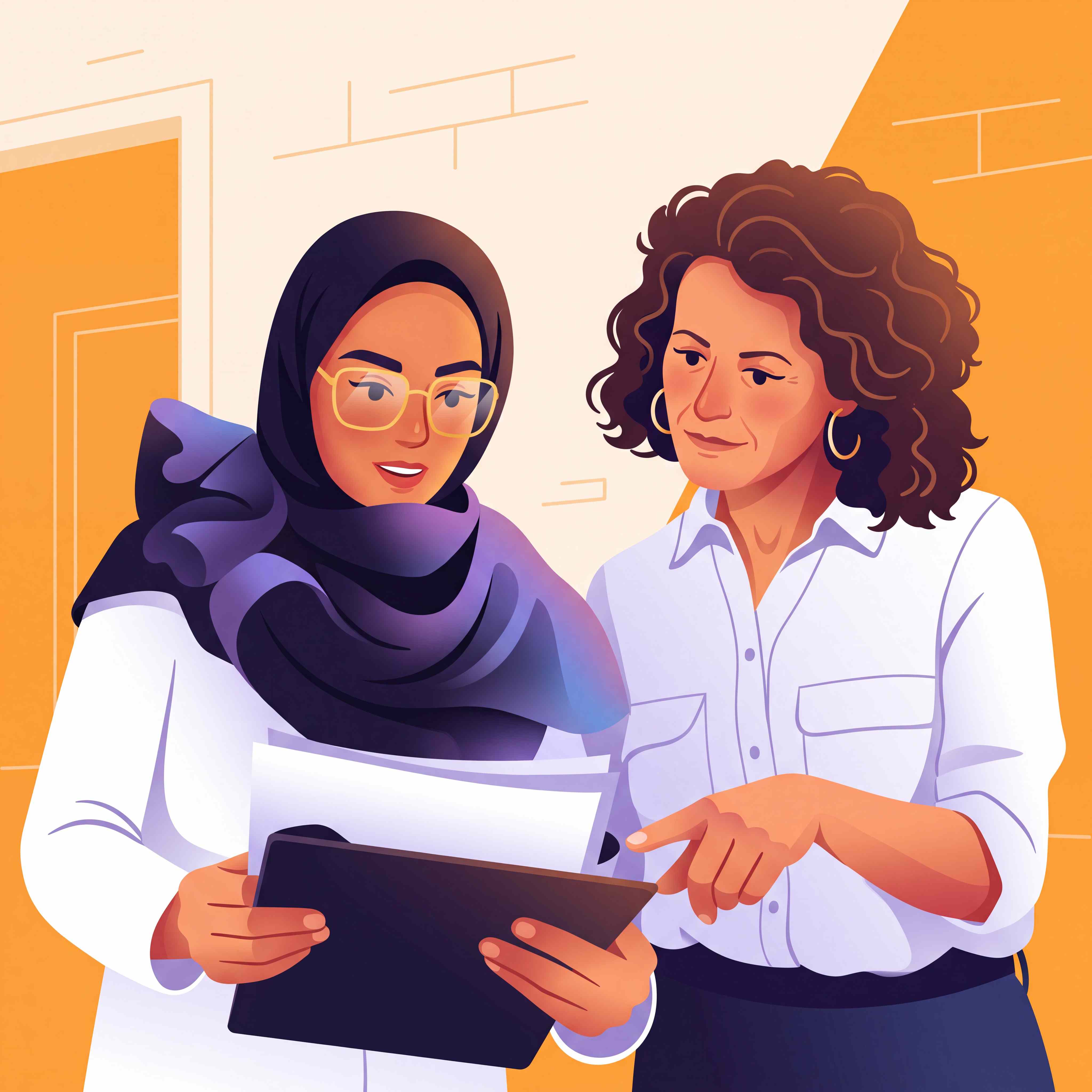 A careers adviser reviewing a student CV together during a coaching session